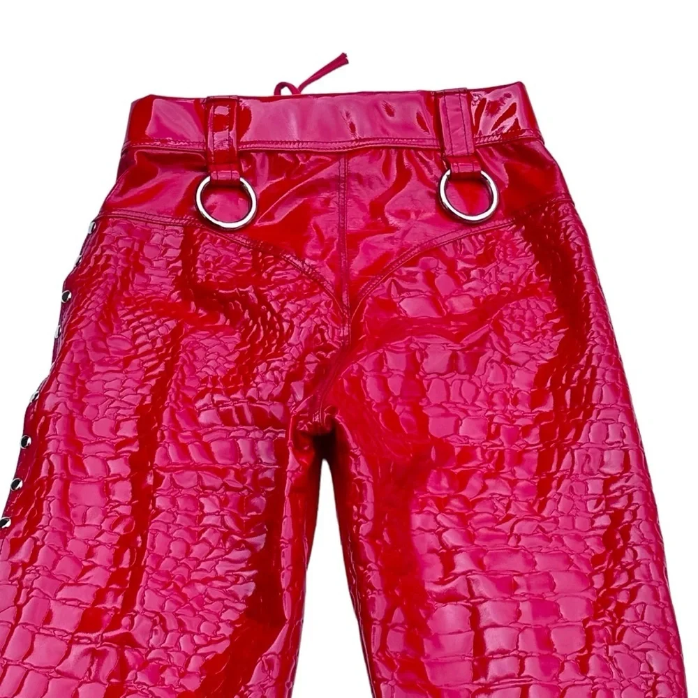 Red Flare Pants - Picture 6 of 16